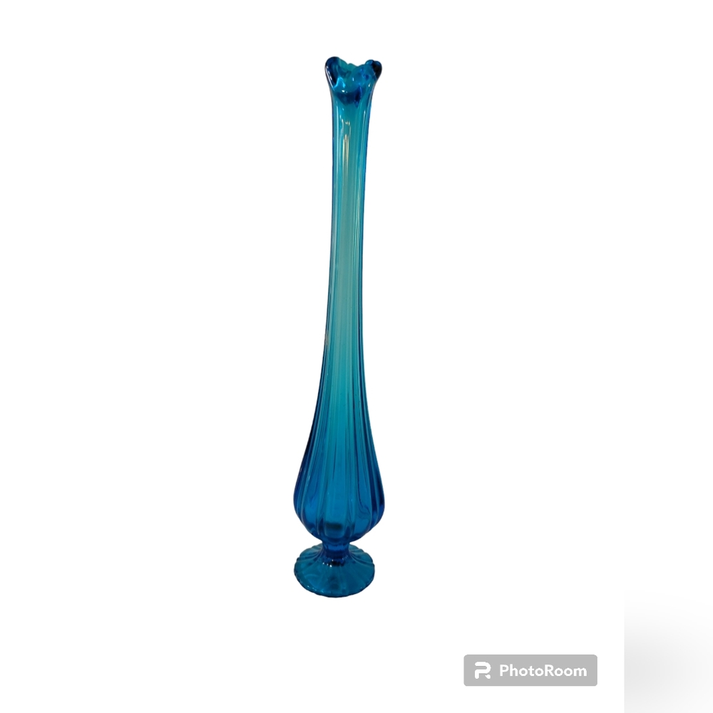 Vintage MCM L.E.Smith Swung Glass Vase